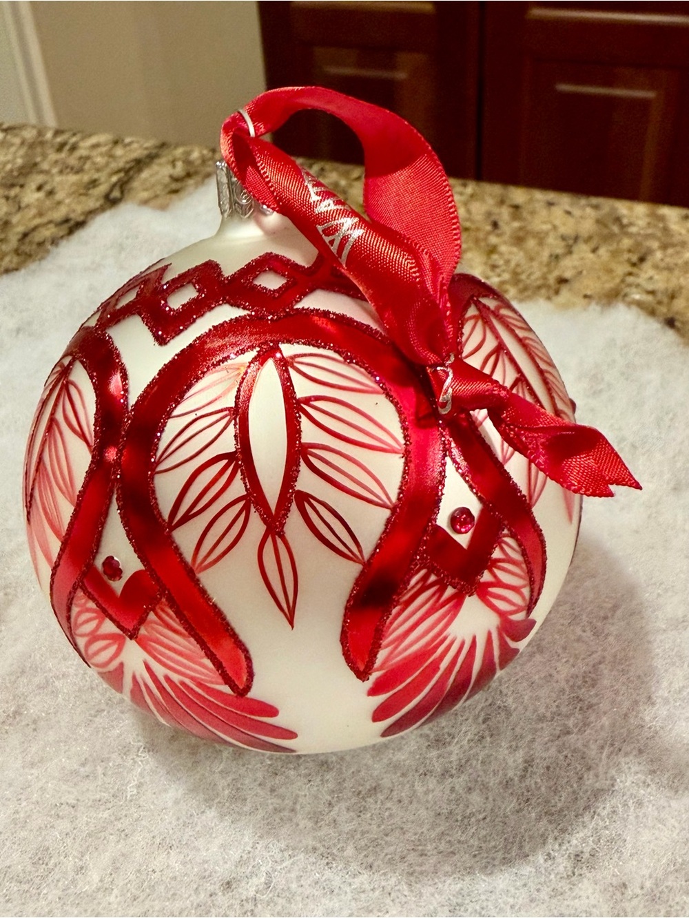 Waterford Heirlooms Christmas Glass Ornament.